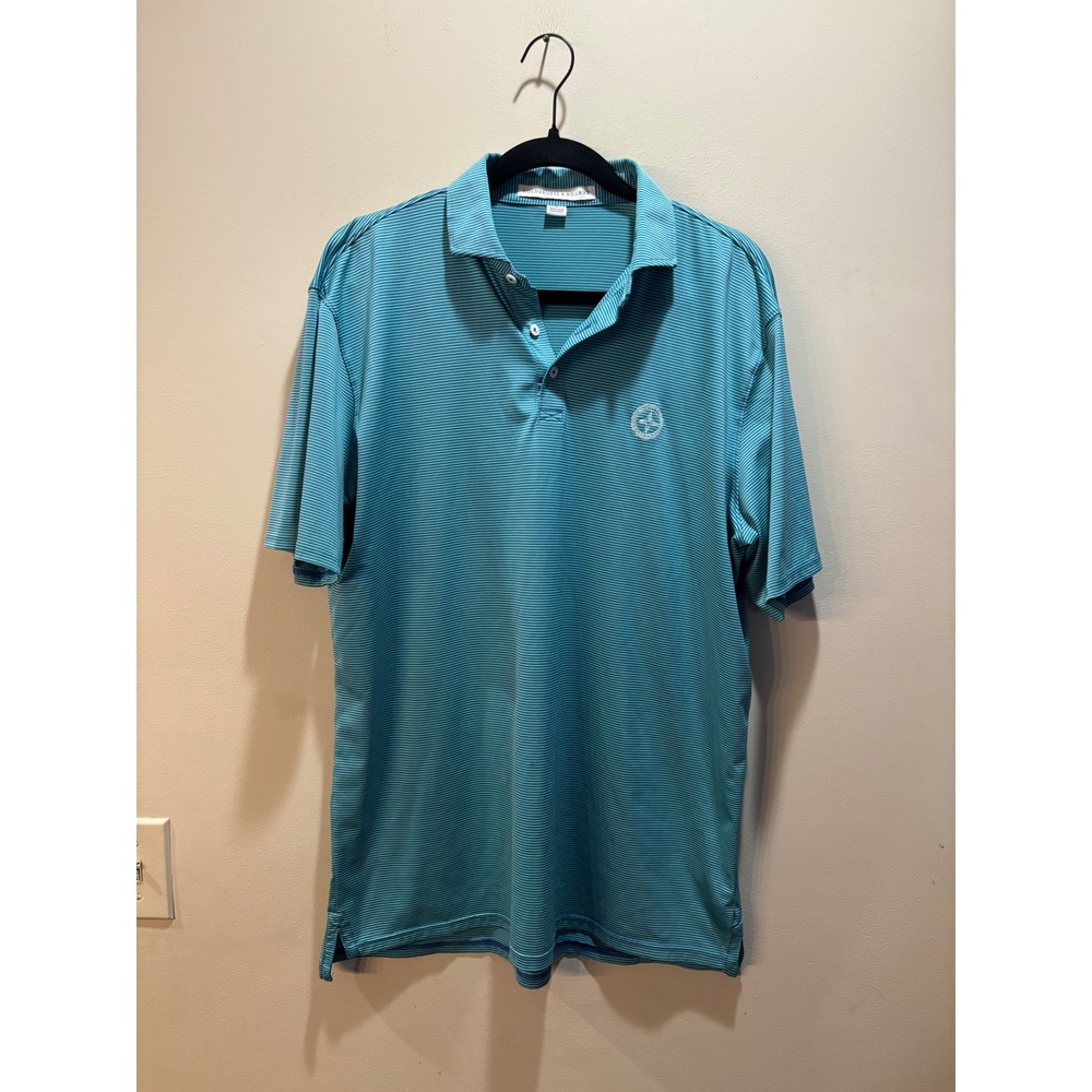 Holderness & Bourne Olympia‎ Fields Mens Blue Golf Polo Shirt Tailored Fit L